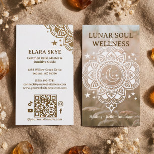 Celestial Mandala Holistisk Andlig Välbefinnande Visitkort