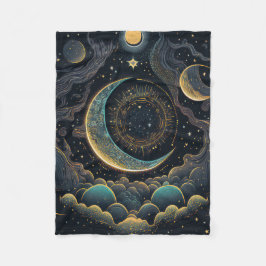 Celestial Måne Fleecefilt