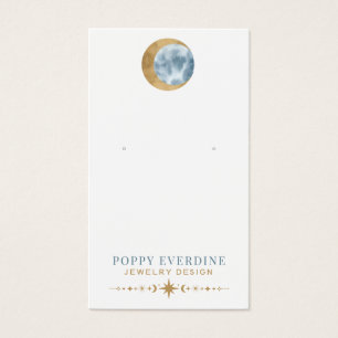 Celestial Måne Jewelry Designer Jewelry Visning Visitkort