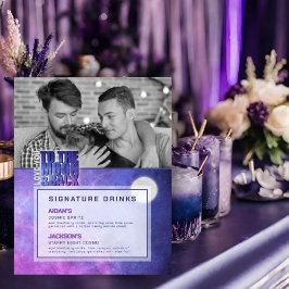 Celestial Måne Namnteckning Drinks Möhippa Poster