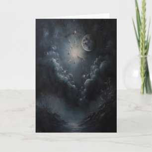 Celestial måne och himmel Vintage Celestial Väggko Kort