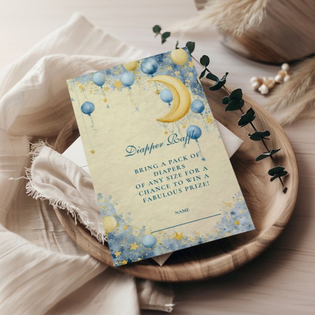 Celestial Måne och Stars Diapper Raffle Tilläggskort (Skapare uppladdad)