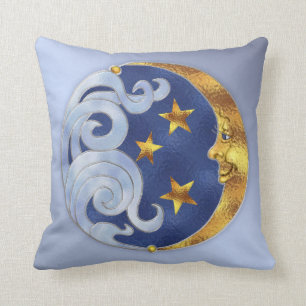 Celestial Måne och Stars Kudde