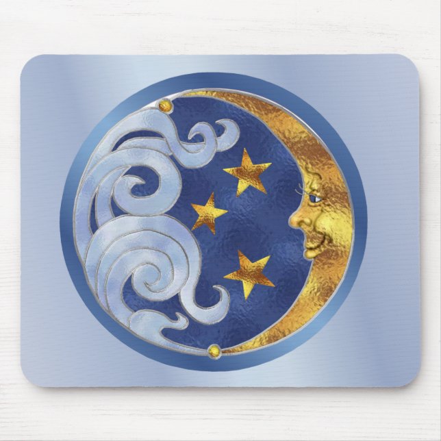 Celestial Måne och Stars Musmatta (Framsidan)