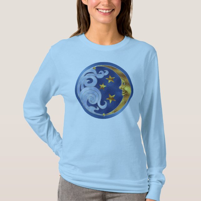 Celestial Måne och Stars Tee (Framsida)