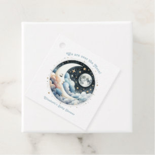Celestial Måne och stjärnor över Måne babyskabusen Gåvor Etiketter