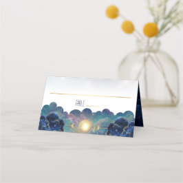 Celestial Måne Phase Galaxy Placecard Placeringskort