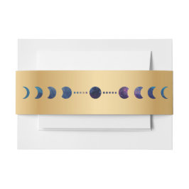 Celestial Måne Phase Golden Belly Band För Inbjudningskort