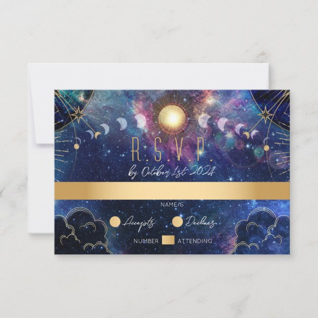 Celestial Måne Phase Responcard OSA Kort (Framsida)