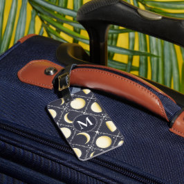 Celestial Måne Phases Mönster Bagagebricka