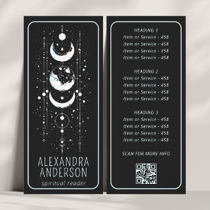 Celestial Måne Phases Mystical Andlig QR-kod Reklamkort