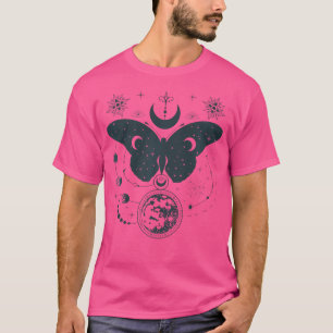 Celestial Måne Phases Wicca Boho Moth Mystical Ast T Shirt