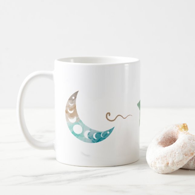 Celestial Måne Star Classic Ceramic Mugg (Med munk)