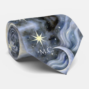 Celestial Måne Stars Dreamy Himmel Bold Monogram Slips