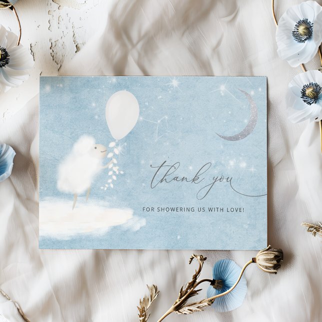 Celestial Måne Stars & Lamb Baby Shower Tack (Skapare uppladdad)