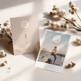 Celestial Måne Stars Monogram sparar datumfoto Inbjudningar