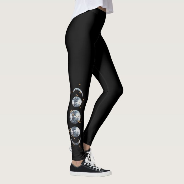 Celestial Måne Theme Leggings (Höger)