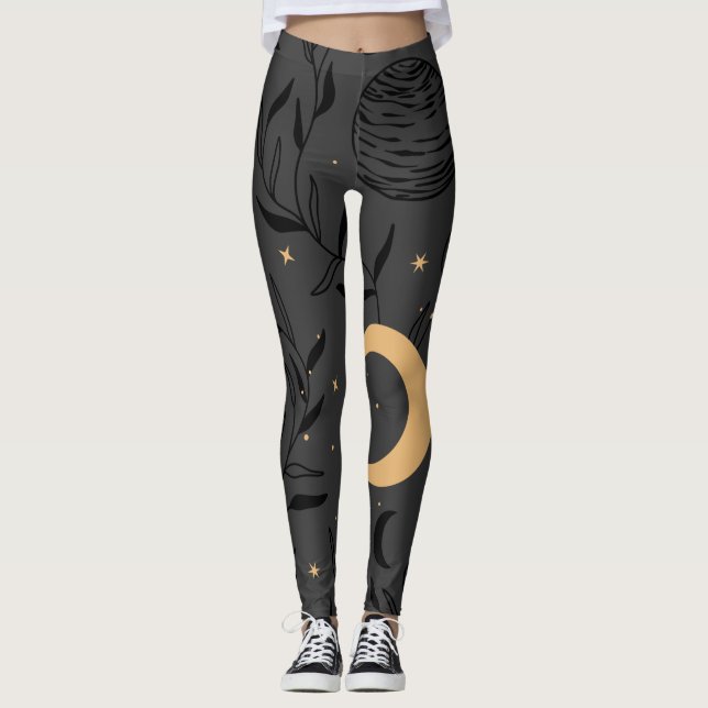 Celestial Måne Theme Leggings (Framsida)