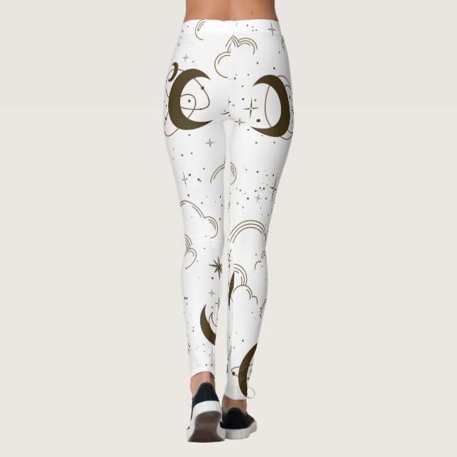 Celestial Måne Theme Leggings (Baksida)