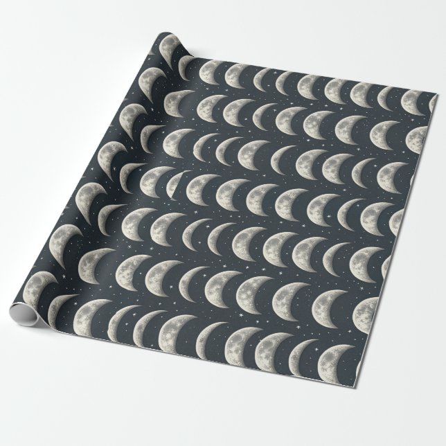 Celestial månfas (2) presentpapper (Utrullad)