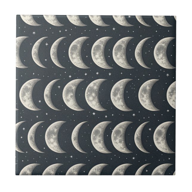 Celestial månfas (3) kakelplatta (Framsidan)