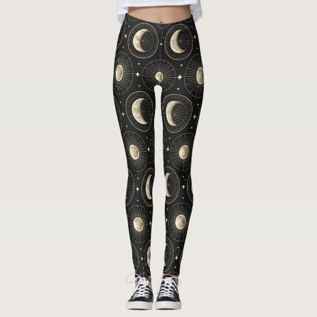 Celestial månfas (5) leggings (Framsida)