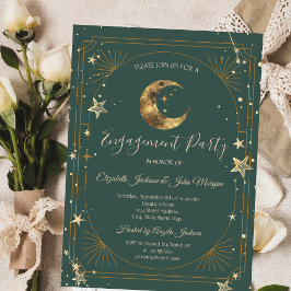 Celestial månstjärnor ram  inbjudningar