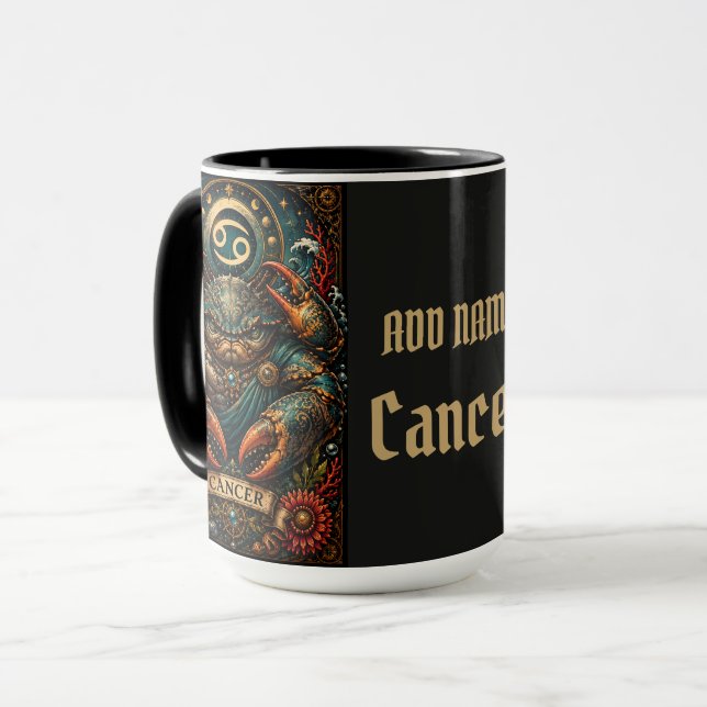  Celestial Masculine Zodiac Cancer design Mugg (Framsida vänster)