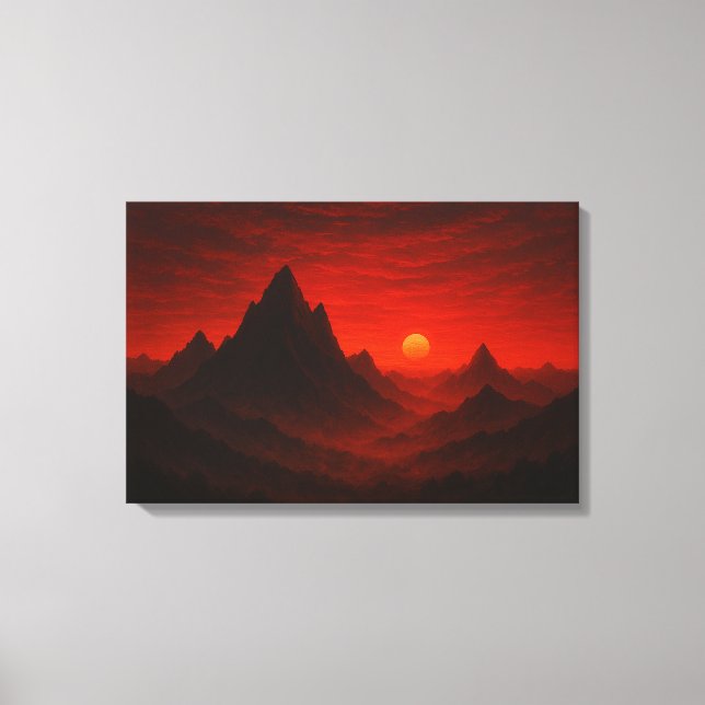 Celestial Meadow Nightscape Canvastryck (Framsida)