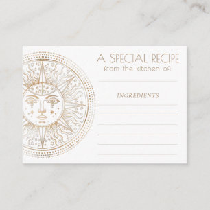 Celestial Medallion Boho Zodiac Sol Ansikte Reci Tilläggskort