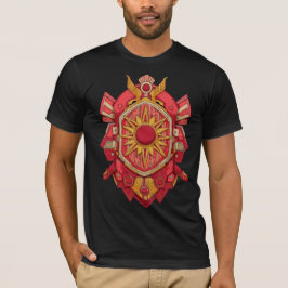 Celestial medallion med helig sol-kärnan t shirt