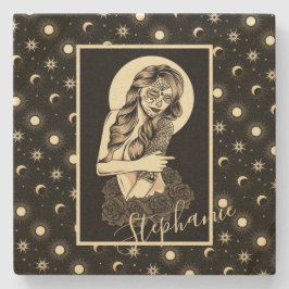 Celestial Meets Day of the dead Design Stenunderlägg