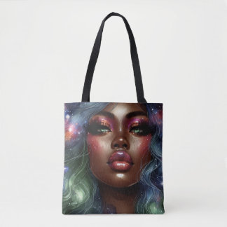 Celestial Melanin Magic Tote Bag Tygkasse