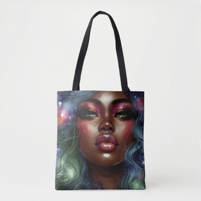 Celestial Melanin Magic Tote Bag Tygkasse (Framsida)