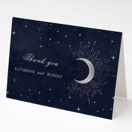 Celestial Midnight Blue Silver Stars Tack Kort