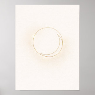 Celestial Minimal Circle Väggkonst - Boho Solskiva