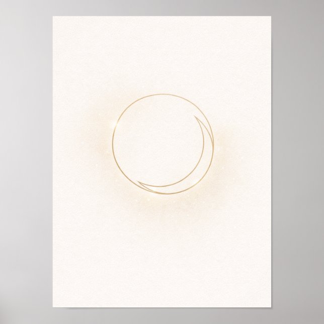 Celestial Minimal Circle Wall Art - Boho Sun Disk Poster (Framsidan)