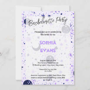 Celestial Modern Bröllop Bachelorette Party Inbjudningar