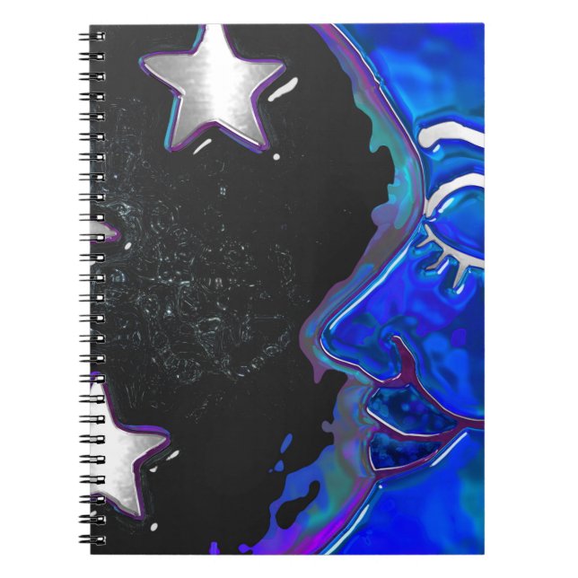 Celestial Momments Bohemian Folk Art JOURNAL NOTES Anteckningsbok Med Spiral (Framsidan)