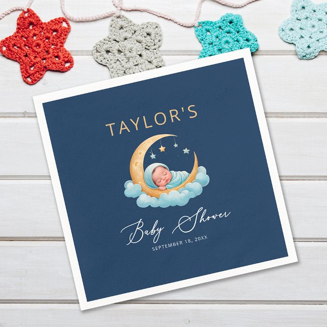 Celestial Moon and Stars Over the Moon Paper Pappersservett (Skapare uppladdad)