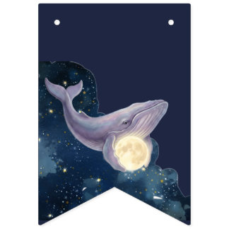 Celestial Moon Baby Shower Banner | Val & Måne P Vimplar