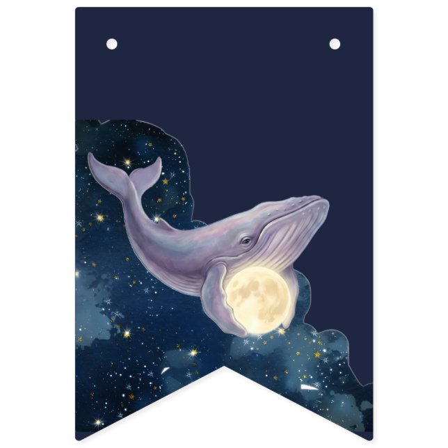Celestial Moon Baby Shower Banner | Val & Måne P Vimplar (Första flaggan)