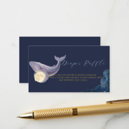Celestial Moon Baby Shower Blöja Raffle Kort | Wh