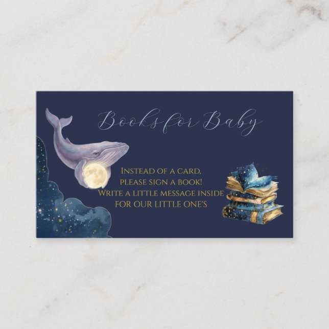 Celestial Moon Baby Shower Böcker för Baby Kort |  (Framsida)