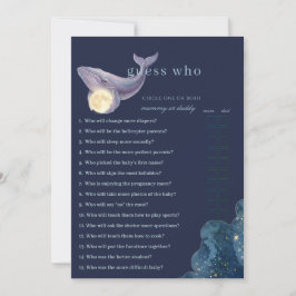 Celestial Moon Baby Shower Gissa Vem Spelkort | W Inbjudningar