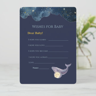 Celestial Moon Baby Shower Önskningar för Babykort Kort