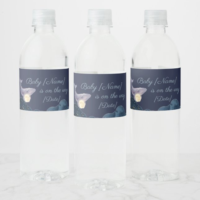 Celestial Moon Baby Shower Vattenflasketiketter |  Vattenflaskor Etikett (Flaskor)