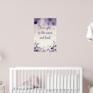 Celestial Moon Barnväggskonst Poster