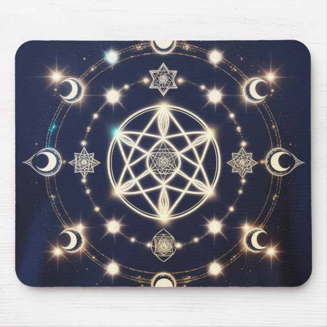 Celestial Moon Cycle Mandala – Sakral geometri Musmatta (Framsidan)