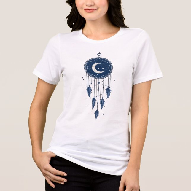 Celestial Moon Drömfångare Estetisk Grafisk T-Shir T Shirt (Framsida)